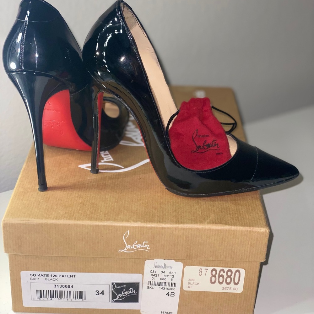 Christian louboutin So Kate black patent heels